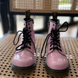 Dr. Martens pastel pink lace up combat boots size toddler 11